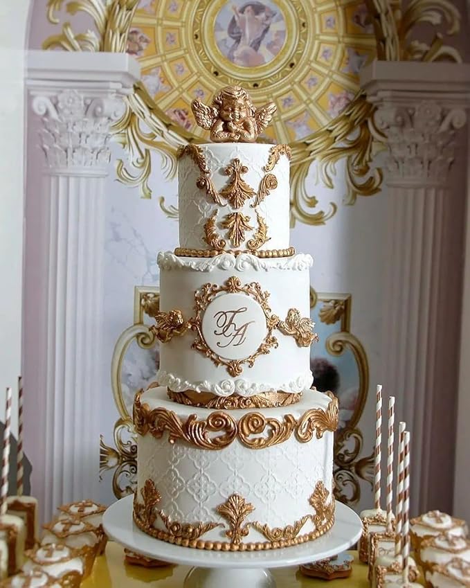 3 Pack Baroque Fondant Molds, Silicone, Scroll Border Lace, Curlicues, Gum Paste, Candy, Chocolate, Baking Molds, Birthday, Wedding, Party, DIY Cake