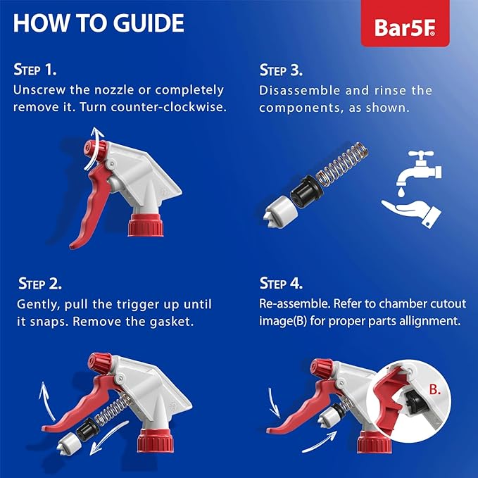 Bar5F Spray Bottles (16-Ounce, 2 Pack) for BBQ Grilling Smoking & Baking Food Grade Grill Spritzer Meat Smoker Butchers Tools & Chef Gadgets