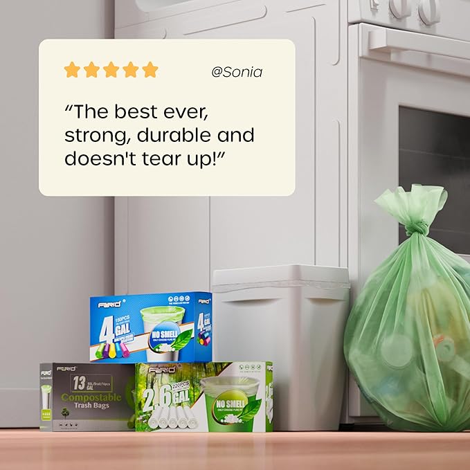 FORID Small Bathroom Trash Bags - 2.6 Gallon Colored Garbage 250 Bags 10 Liter Unscented Waste Can Liners Wastebasket Liner For Home Office (2-3 Gal) - Durable & Thick Trash Bag Multi Colored