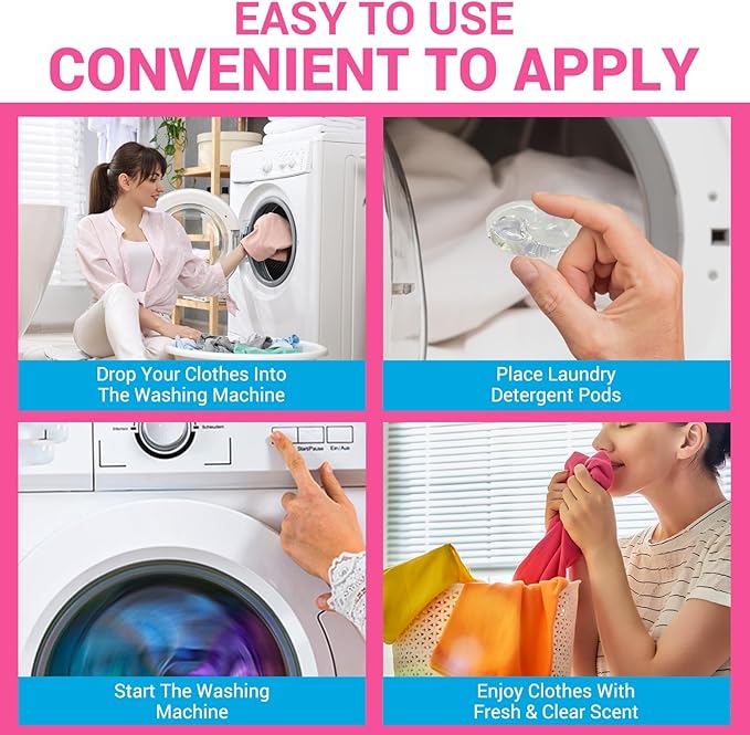 WBM Laundry Detergent Pods, 128 Count | Fresh & Clear Unscented | Laundry Pods 10x Ultrapower Cleaning With Color Protection and Eco-Friendly Packaging