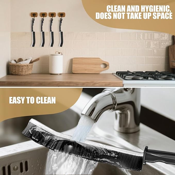 8Pcs Crevice Cleaning Brushes for Household Use, Grout Cleaner Brush, Hard Bristle Gap Cleaning Tool, Suitable for Kitchen, Bathroom and Other Areas Usually Difficult to Reach