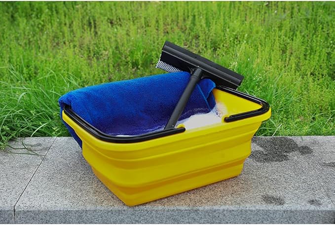 Collapsible 10L Wash Bucket for Car Washing, Kitchen, Picnic, Dishes and Person During Camping, Hiking and Home