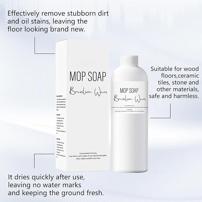 New Brazilian Waves Mop Soap, Mop Soap For Floor Cleaning, Mop Soap Brazilian Wave, Brazilian Waves Mop Soap, Multipurpose Mop Soap For Home Cleaning (1 PCS)