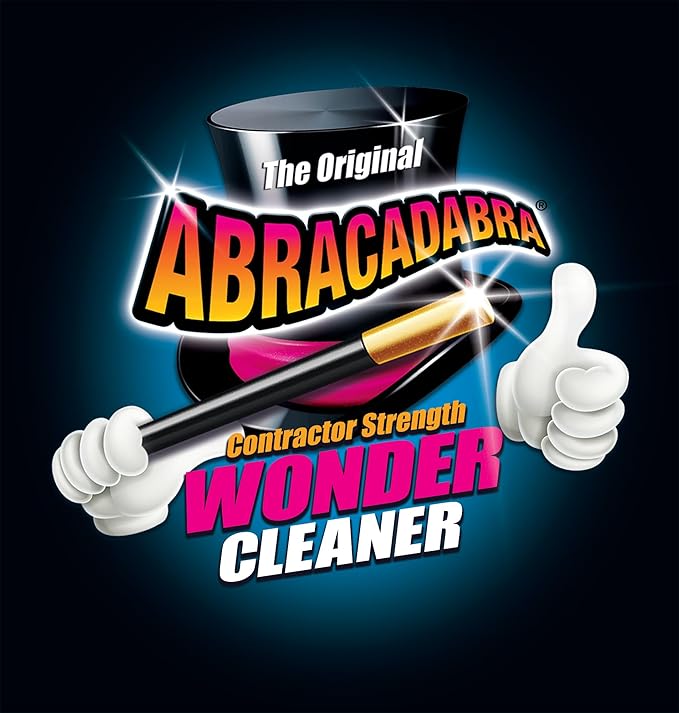 Abracadabra® Contractor Strength Wonder Cleaner - As Seen on TV - 16 fl oz - Gunk & Build up Remover - Removes Tar, Adhesives, Gum, Stickers, Sap, Oils & More on Most Surfaces - Better Stronger Faster