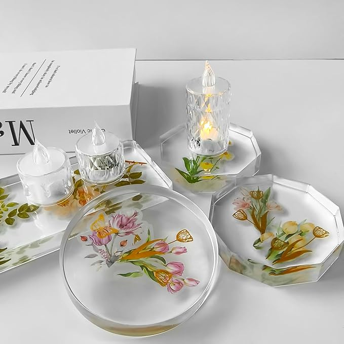 Deep Round Silicone Coaster Molds - Extra Deep Resin Coaster Kit