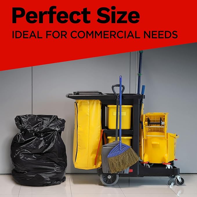 ToughBag 30-33 Gallon Heavy Duty Trash Bags (100 Count) – 33x39" Large Can Liners – Made in USA