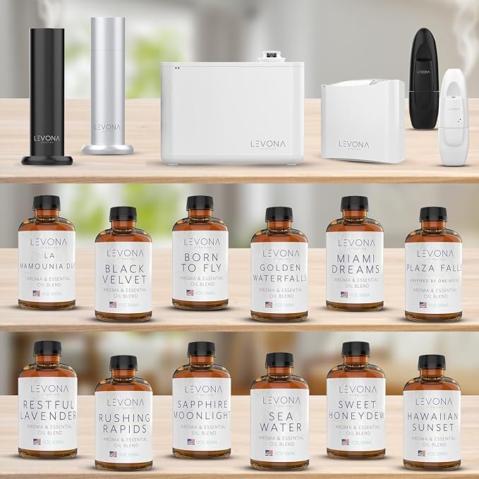 Levona Scent Essential Oil for Diffuser: Home Luxury Scents Fragrance Oil - Aroma Diffuser Oil Refill - Hotel Oil Diffuser Essential Oils for Humidifiers - 500 Ml/ 17oz Essential Oils - Born to Fly