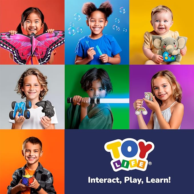 TOY Life 9 Pack Sand Buckets Toys Set with 3 Collapsible Beach Buckets 3 Shovels and 3 Rakes, Toddlers Beach Toys for Kids Ages 4-8 for Camping, Traveling, Fishing, Outdoor Summer Parties