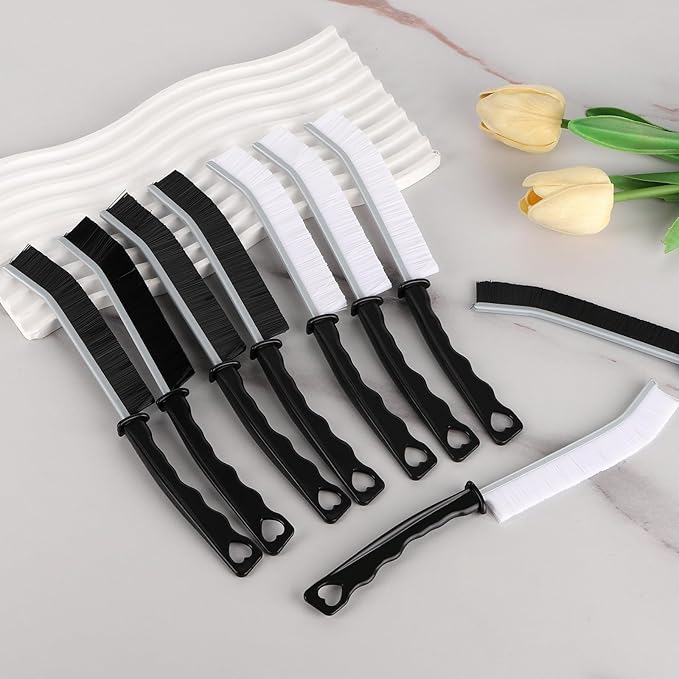 12Pcs Hard Bristle Crevice Cleaning Brush, Grout Cleaner Brush, Multifunctional Gap Cleaning Tool for Household Use, Bathroom, Kitchen, Window,Toilet