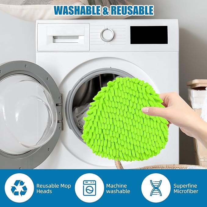 YWSHF Spin Mop Heads Replacements for Ocedar Easywring 1 Tank System 2 Pack Microfiber Mop Pad Spin Mop Refill for O Cedar Mop Head Replacement