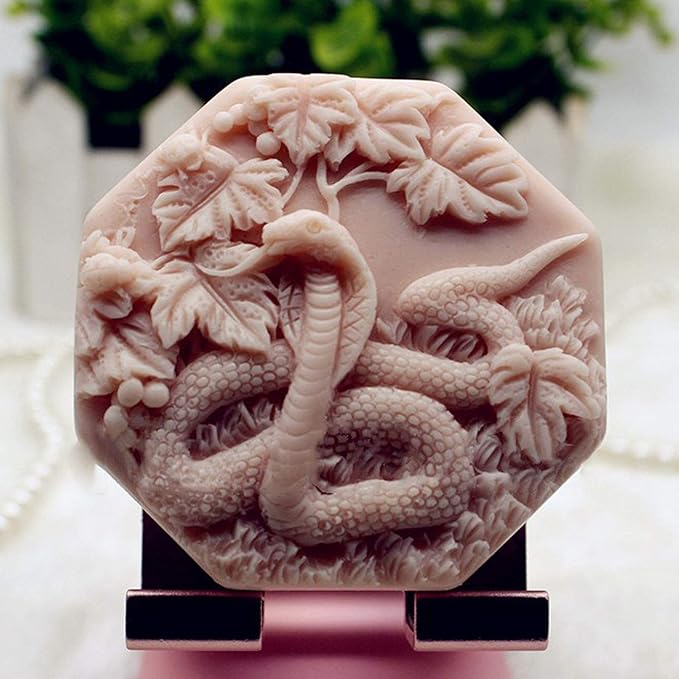 Grainrain Soap Mold Silicone Craft Snake Soap Making Mould Candle Resin DIY Handmade Mold (11502)