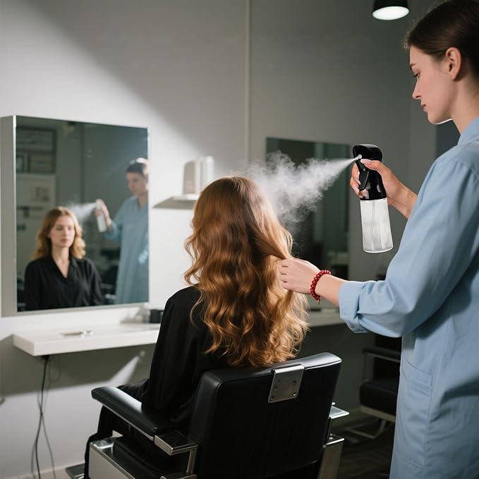 Spray Bottle for Hair Continuous Ultra Fine Mist (200ml) 360° Multi Spray Bottle for Plants, Cleaning, Skin Care Leakproof & Durable