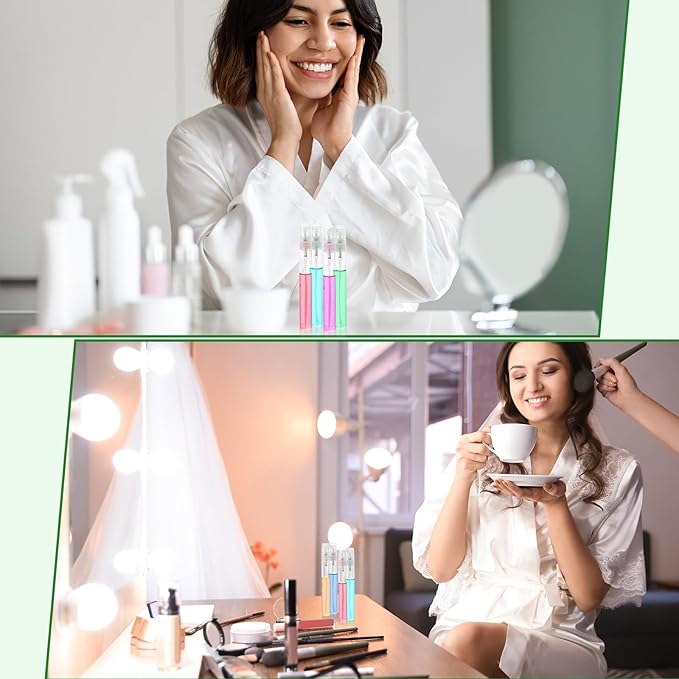 Tanlade 300 Pcs 10ml Mini Spray Bottles Clear Glass Perfume Atomizer Sprayer Bottles Portable Perfume Travel Refillable Bottle for Travel Pocket Dispenser Container