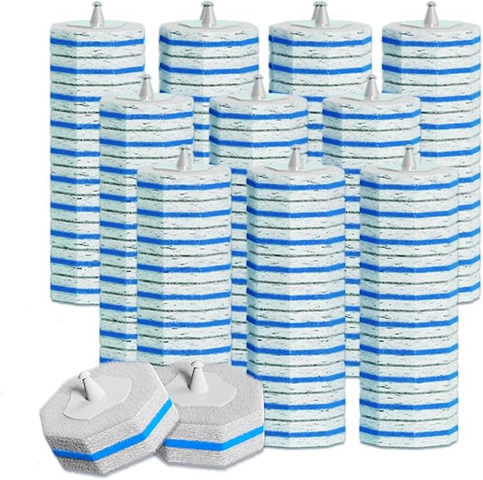 100pc Bulk Toilet Wand Refills - Disposable Toilet Brush Replacement Heads, Value Pack for Household Cleaning Bathroom cleaners Compatible Heads,washroom mats Brush Cleaning System,Clean Refill Pads.