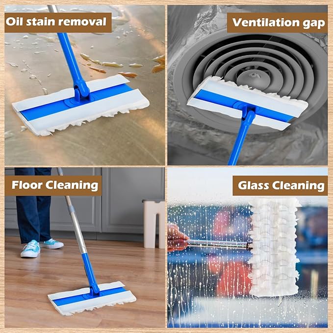 100 Count Dry Sweeping Cloths Compatible with Swiffer Sweeper Mop, Heavy Duty Pet Sweeping Pads Refills, Disposable Duster Mop Pads Refills for Hardwood Floor Dust and Pet Hair Cleaning