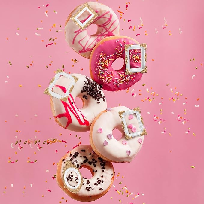 Sakolla Photo Frame Silicone Mold - 3 Pack Picture Fondant Candy Chocolate Molds Cake Decorating, Sugar, Gum Paste, Chocolate, Cookies, Resin, Polymer Clay - Pink