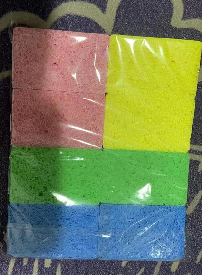 8 Pack Kitchen Sponges, Cellulose Dish Sponge, Household Cleaning Non-Scratch Scrub Sponge, Assorted Colors