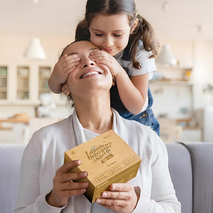 Poesie Laundry Detergent Sheet Lemon Scent 160 Count Non Plastic Travel Laundry Kit No waste Portable Washing Sheets Detergent for Machine Wash & Hand Wash