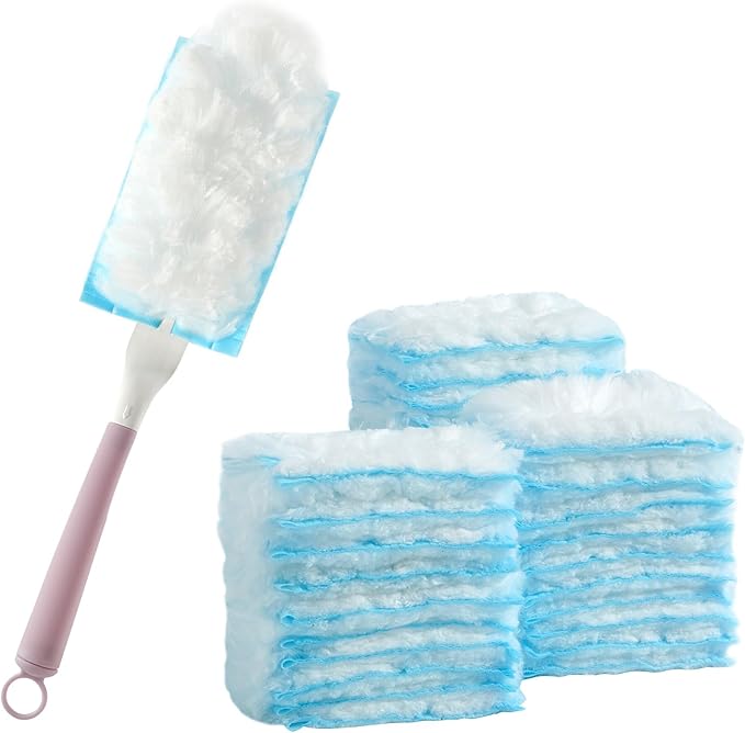 JOYMOOP Disposable Dusters for Cleaning, Heavy Duty Refills, Multi-Surface Dusting Brush for Pet Hair and Home Cleaning - Yellow