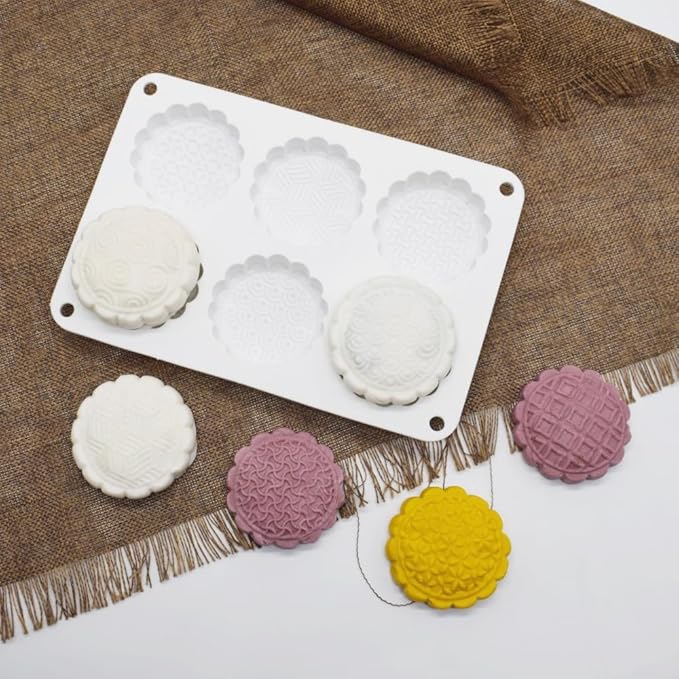 Silicone Mold for Cake DIY Baking Chocolate Eco-Friendly Cake Mold Candy Chocolate Cake Mould Baking DIY Kitchen Accessiories (Mooncake M_8.52 X5.8 X0.84 inch)
