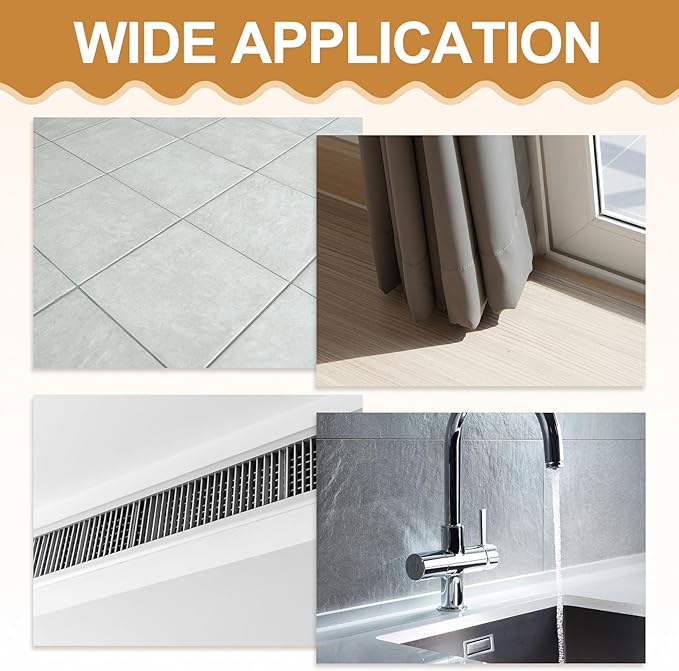 uxcell 4pcs Crevice Cleaning Brush, 8.6 Inch Hard Bristle Cleaning Brush Bathroom Cleaning Tools for Corner, Window, Faucets, White