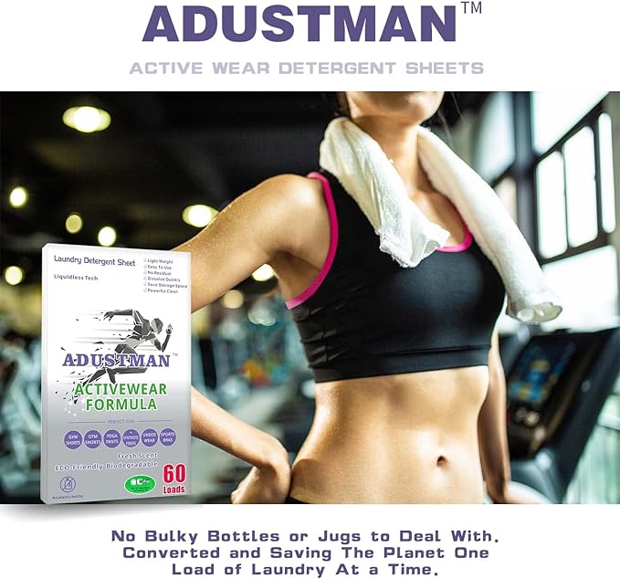 Laundry Detergent Sheets Active Wear Formula Breeze Fresh 120 loads 2 Pack Liquid-less Tech Earth-Friendly More Convenient Wash Laundry Liquid Pods Powder