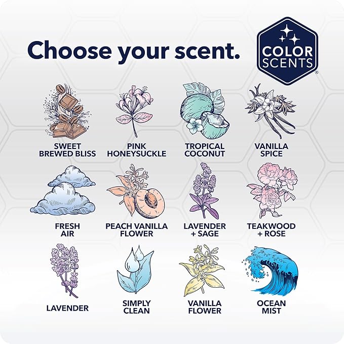 Color Scents Small Trash Bags - 4 Gallon, 60 Bags (1 Pack of 60 Count), Twist Tie - Peach Fuzz in Peach Vanilla Flower Scent with Microban