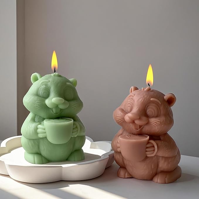 Squirrel Molds Animal Resin Mold - Resin Casting Silicone Molds for Home Decor & Candle Making Wave Spiral Mold