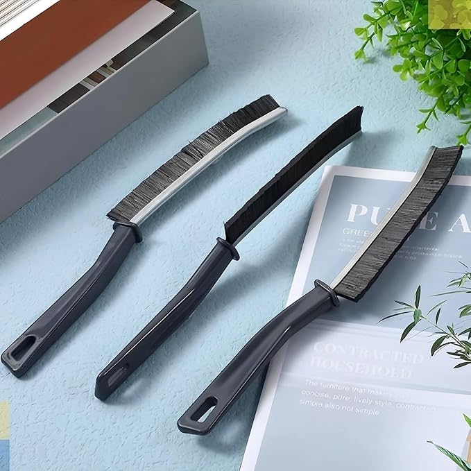 Gap Cleaning Brush Grout Cleaner Brush with Hard Handle Scrub Deep Tile Joints Stiff Angled Bristles for Showers, Bathtubs, Kitchens - Multi-Surface All-Around Household Cleaning Tool