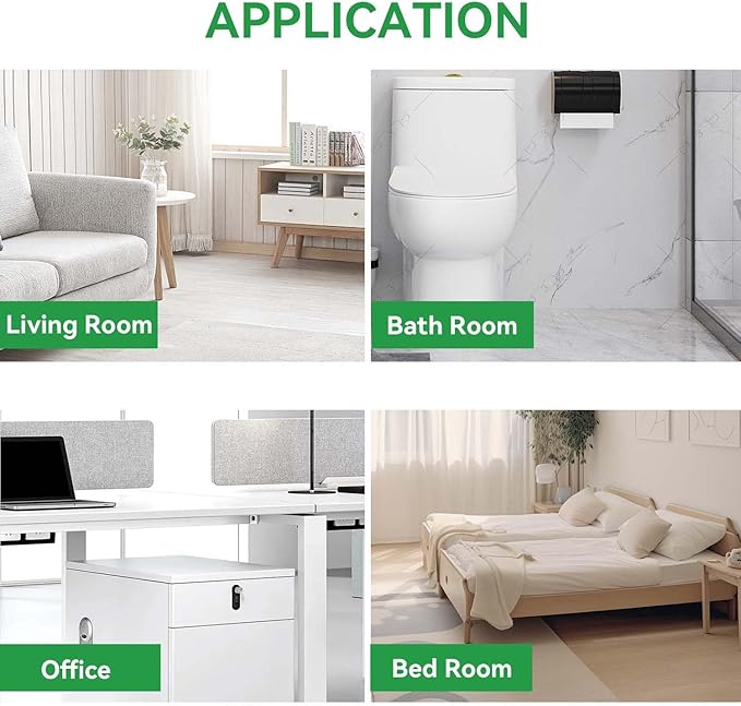 6 Gallon Trash Bags Drawstring, Pack of 35, Garbage Bags, 55x66cm, 9.5g/pcs, Unscented, White