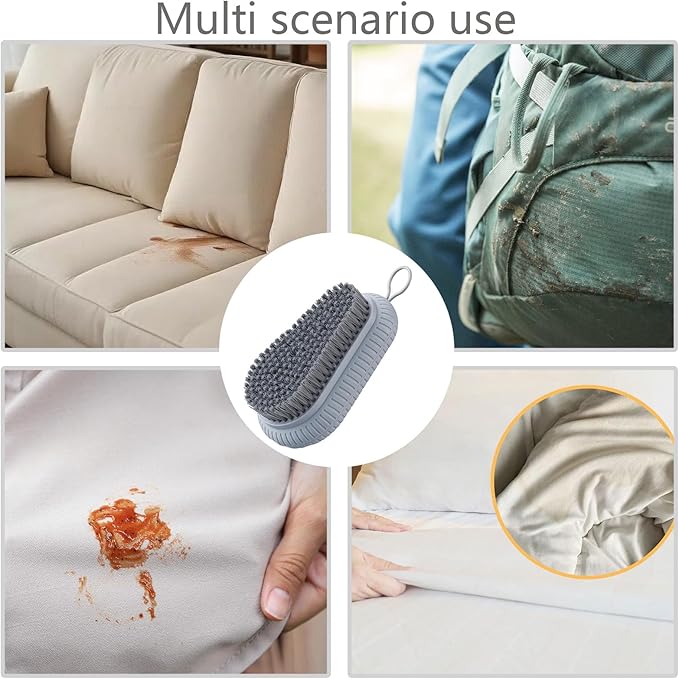 3pcs Carpet Cleaning Brush,Laundry Brush for Stains on Clothes, Scrub Brushes for Cleaning,Laundry Scrub Brushes for Clean Carpet,Clothes,Shoes,Tile etc (3, Orange+Blue+Grey)