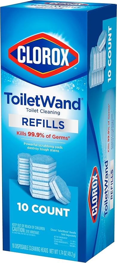 Clorox ToiletWand Toilet Cleaner Refills, Toilet brush, Original, 10 Count