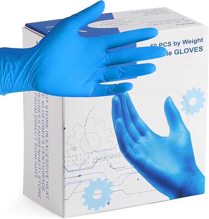 PEIPU Nitrile Disposable Gloves,Powder Free, Cleaning Service Gloves, Latex Free