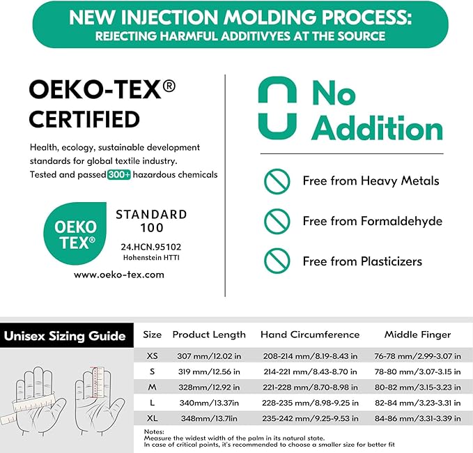 Vgo... Food Handling Gloves,Food Grade TPE,5X Durable for Meat Packing,Commercial Kitchens,Baking(TP1117)