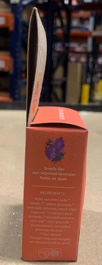 Grove Co. Multi-Purpose Cleaner, Refill Concentrate (2 x 1 Oz) + Glass Spray Bottle (16 Oz), Plant-based Household Cleaning Supplies Bundle, No Plastic Waste, Natural Lavender Blossom & Thyme Scent