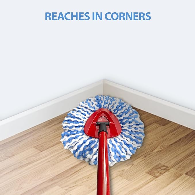 Mop Head Replacement, Microfiber Mop Refills Include 3 Cedar Spin Mop Replace Heads, 1 Extra Mop Replacement Base