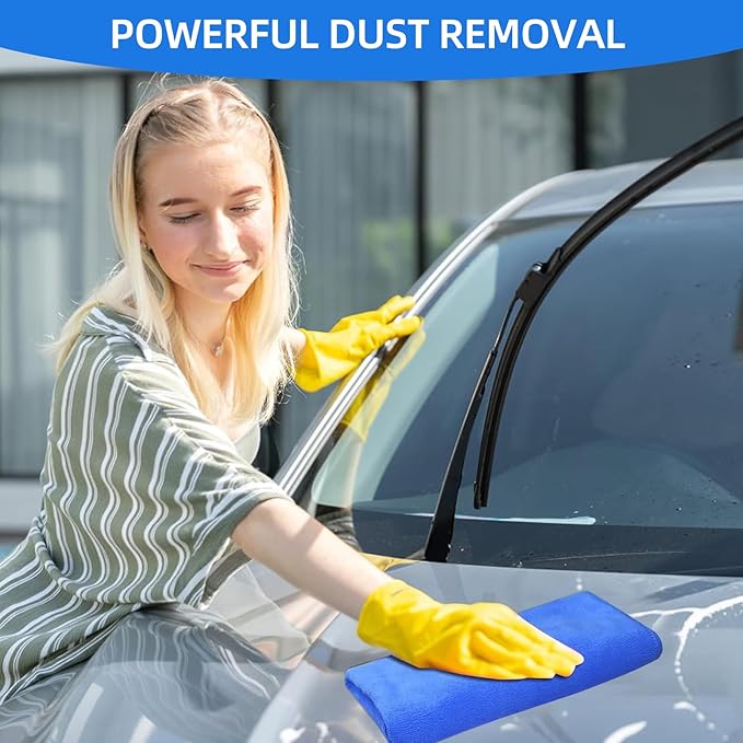 6 Pack Microfiber Cleaning Cloths Extra Large 30" x 20",XL Rags Washable Reusable Streak Free Lint Free Towels for Floor Mop,Glass,Windows,Kitchen,Bathroom,Office & Car Cleaning(Blue)