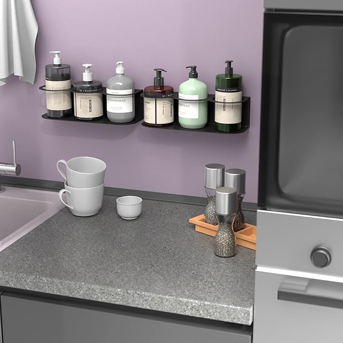 Koova 6 All-Purpose Spray Bottle Holder | Easy Install Wall Mount Hardware Included | Heavy-Duty Powder Coated Steel Storage Rack for Garage And Home | Craft Workspace Paint Bottle Organizer USA Made