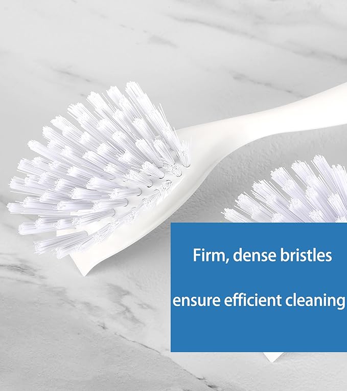 Dish Brush, Dish Scrubber & Kitchen Scrub Brush for Dishes, Pots, Pans, Sink, Cast Iron, Blue 4 Pack