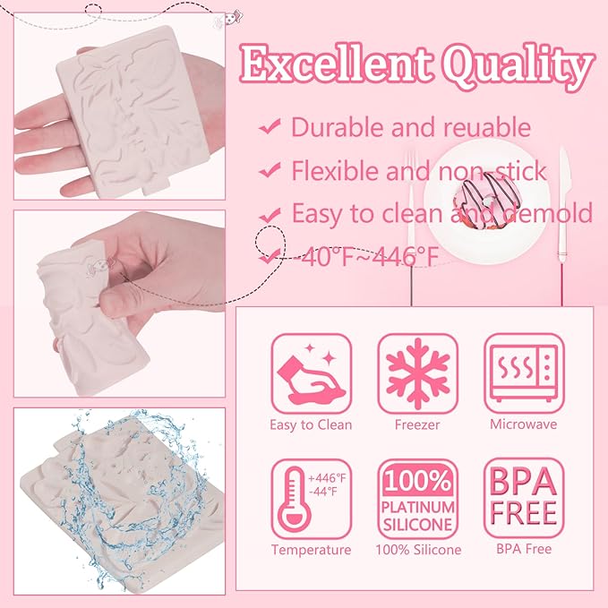 1Pcs Cute Hedgehog Squirrel Silicone Mold, Mushroom Leaf Chocolate Fondant Mold for Cake Decoration, Biscuits, Candy, Sugar Craft, Flower Paste, Clay, Resin Craft, Pendant, Home Decor