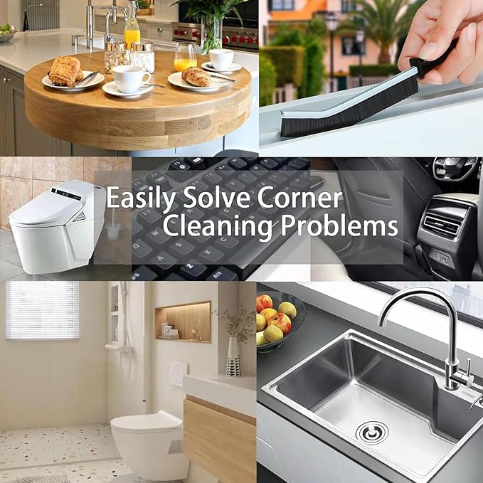 Crevice Cleaning Brush,Multifunctional Cleaning Brush Tool, Bathroom Gap Brush, Small Cleaning Brush, Grout Brush, Kitchen Brush, Cleaning Tools for Toilet, Bathroom, Home, Bathtub, Sink, Household