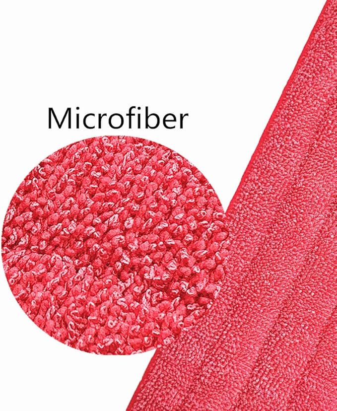 Microfiber Mop Replacement Pads for Wet/Dry Mop Floor Cleaning Pad Fit All Spray Mops (6 Pack)