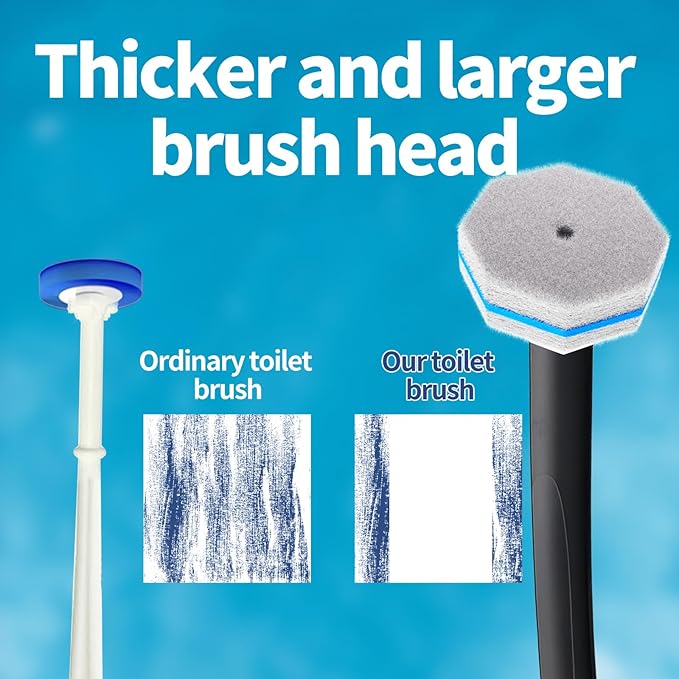 Disposable Toilet Brush with 50 Wand Cleaner Refills Pads,Wall Mounted Toilet Bowl Holder Set,Toilet Cleaning System Starter Kit,Bathroom Cleaning System for Sink Bathtub Wash Basin