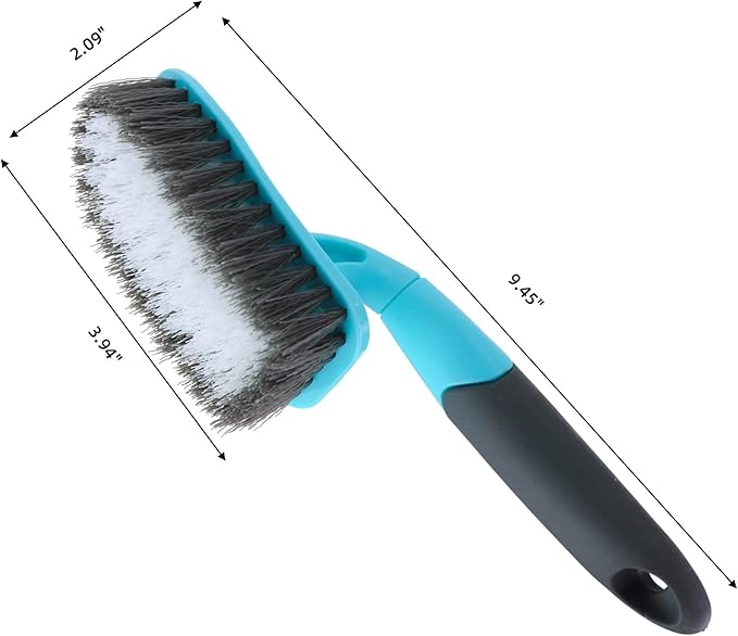 2-Pack Scrub Brush for Cleaning with Long Handle, Medium Firm Brush Bathroom Cleaning Supplies and Bathtub Cleaner and Shower Cleaning, Multi-Scene Use for Kitchen or Carpet