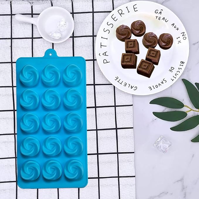 Gummy Candy Molds - 4Pcs Silicone Chocolate Mold for Kids, Non-stick and Bpa Free for Chocolate, Baking, Jelly, Wax Melt, Ice Cubes