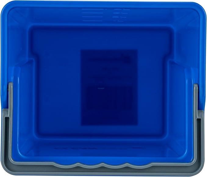 Restaurantware-Clean Tek Professional 4 Quart Cleaning Bucket, 1 Utility Pail with Handle - Heavy-Duty, Portable, Blue Plastic Washing Pail, Perfect for Household, Outdoor, Car Wash and More