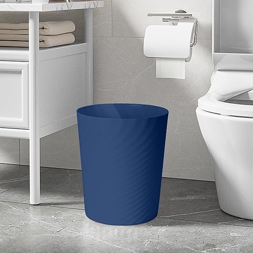 Small Trash Can - Plastic Waste basketbin for Office,Home,Bathroom,Kitchen - 1.8 Gallon - Blue