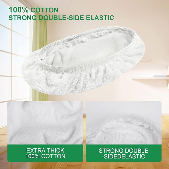 KEEPOW Reusable Wet Pads Compatible with Swiffer Sweeper Mop, Dry Sweeping Cloths, Washable Microfiber Wet Mopping Cloth Refills for Surface/Hardwood Floor Cleaning, 8 Pack (Mop is Not Included)