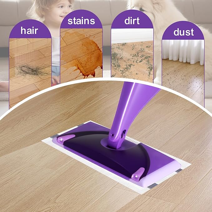 Disposable Mop Pad Refill for Swiffer Wet Jet Spray Mop, Wet Jet Pads for Multi-Surface Floor Cleaning, Multi-Layer Thickening and Super Absorbent, 20 Count