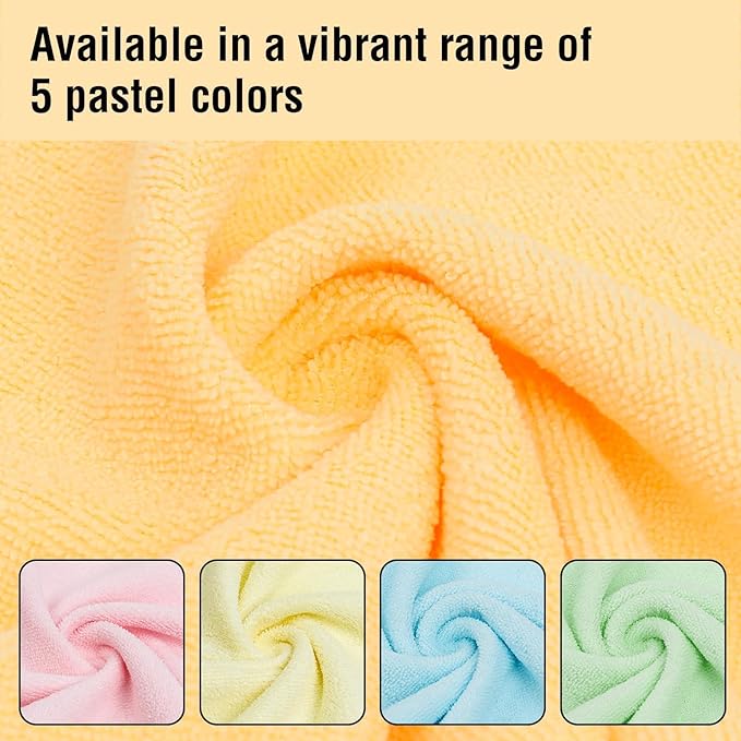 Microfiber Cleaning Cloths Roll, 75 Pack Tear Away Microfiber Towels Roll, 12" x 12" Lint Free Rags, Reusable Cleaning Cloths, Washable, Scratch Free,Ultra Absorbent Dish Rags(Orange)
